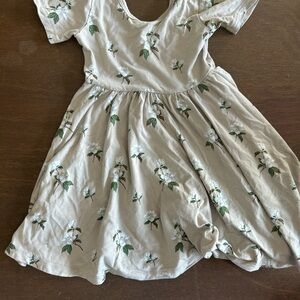 Kyte khaki magnolia short sleeve twirl dress